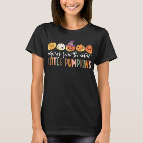 NICU Nurse Halloween Cutest Pumpkins Mother Baby T_Shirt