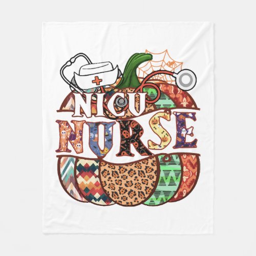 Nicu Nurse Halloween T Shirt Halloween Scrubs Fleece Blanket