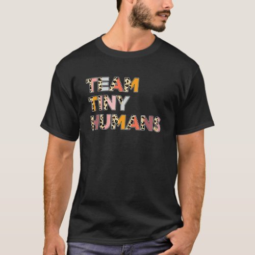 Nicu Nurse Icu Neonatal Colorful Retro Team Tiny H T_Shirt