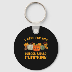 NICU Nurse Neonatal Cutest Little Pumpkins Fall Th Keychain