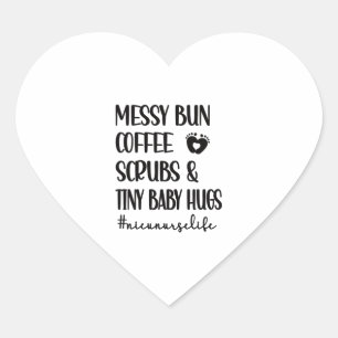 NICU Nurse Neonatal Intensive Care Unit ICU Nurse Heart Sticker
