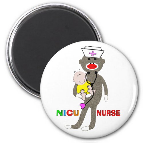 NICU Nurse Sock Monkey Gifts Magnet