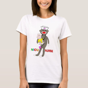 NICU Nurse Sock Monkey Gifts T-Shirt