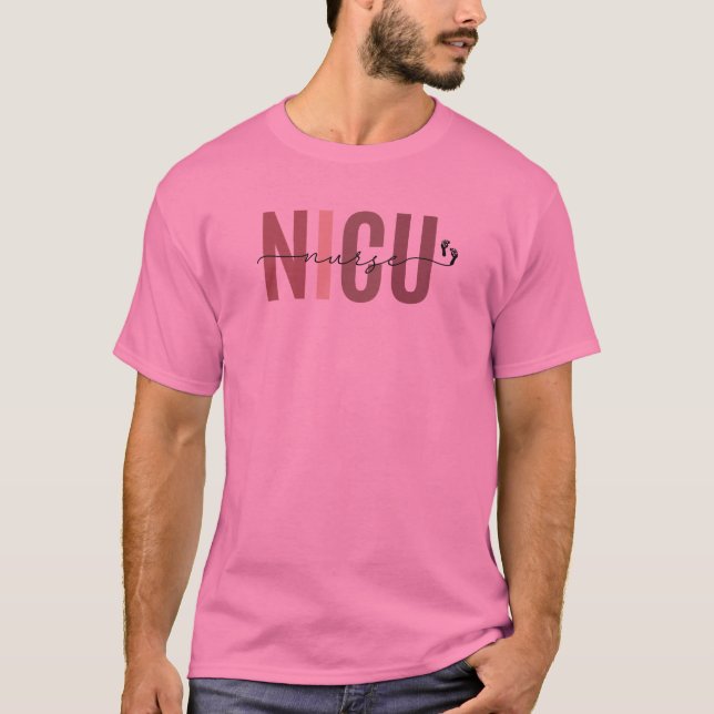 NICU Nurse T-Shirt, Neonatal Icu Shirts, NICU T-Shirt (Front)