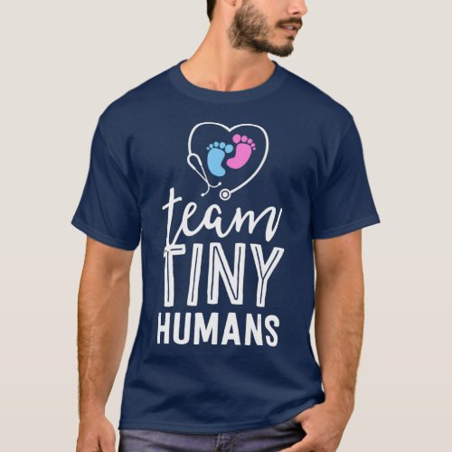 NICU Nurse  Team Tiny Humans Gift Neonatal ICU T_Shirt