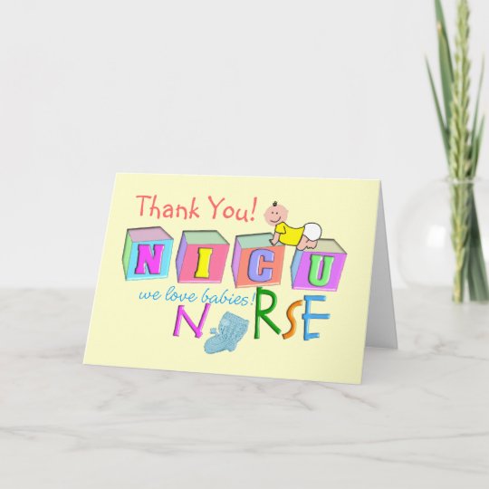 Nicu Nurse Thank You Card