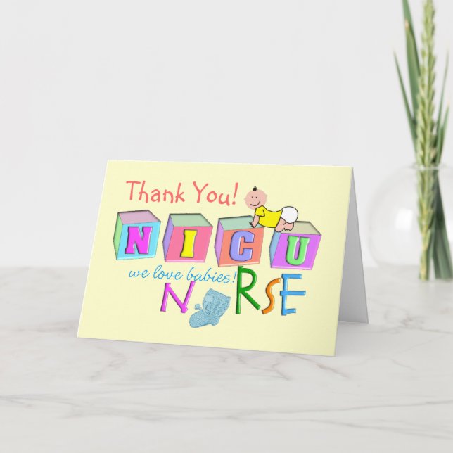 NICU Nurse "Thank You" Card (Front)