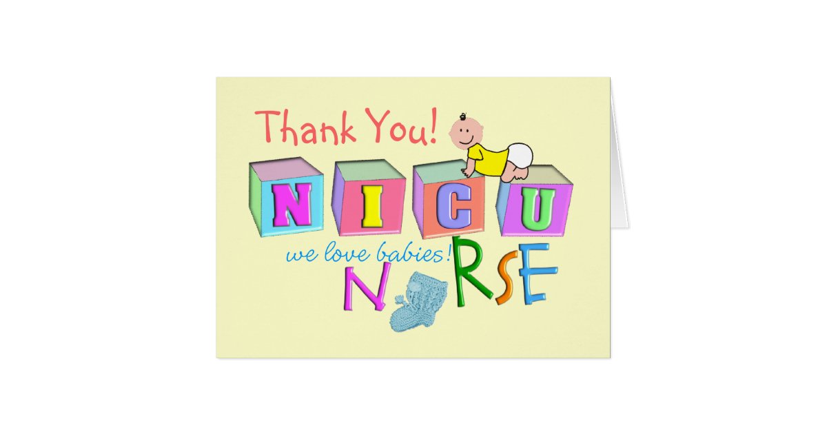 NICU Nurse "Thank You" Card