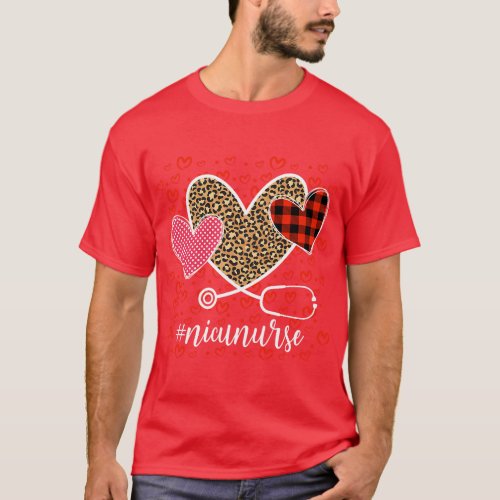 NICU Nurse Valentine Hearts NICU Nursing Valentine T_Shirt