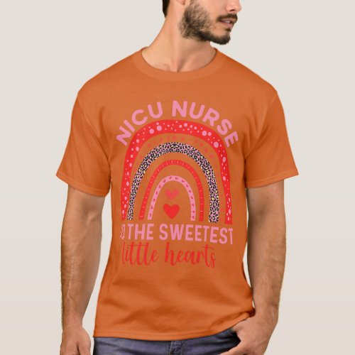 NICU Nurse Valentine Rainbow NICU Nursing Valentin T_Shirt