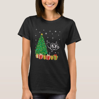 NICU Nurse Xmas Tree Lighting Santa Hat NICU Nurse T-Shirt