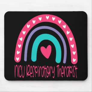 NICU Respiratory Therapist Boho Rainbow Mouse Pad