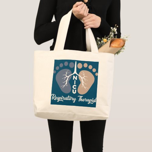 NICU Respiratory Therapist RRT Credential Large Tote Bag