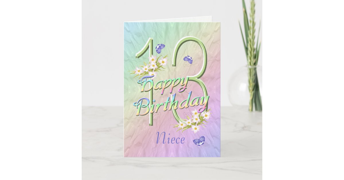 Unique 20 Card Niece 13Th Birthday