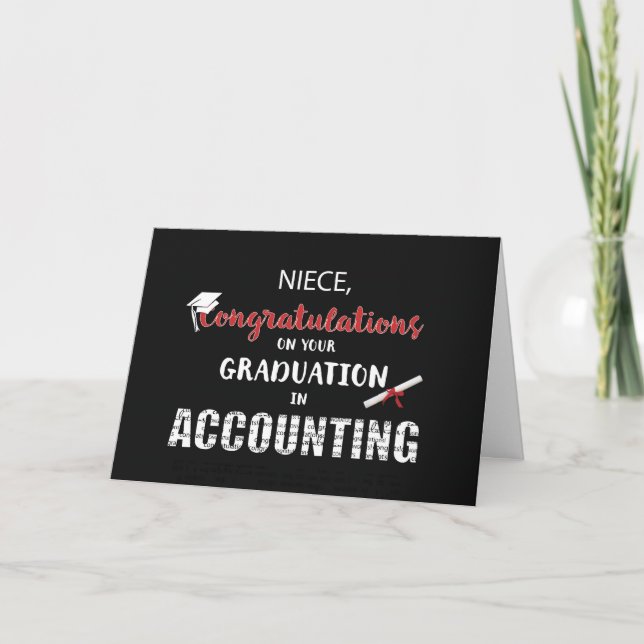 Niece, Accounting Graduation Congratulations Card (Front)