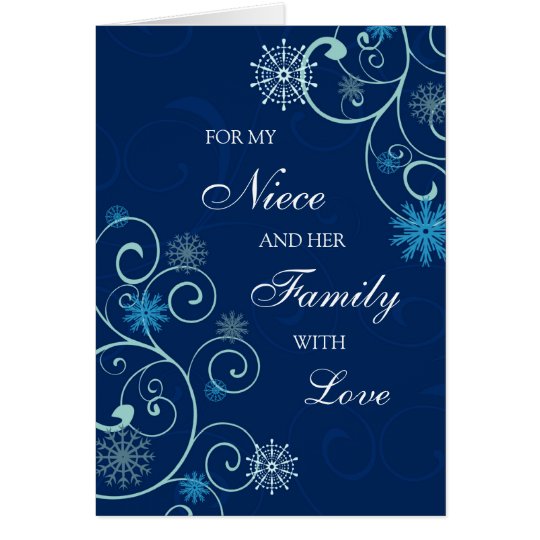Niece and her Family Merry Christmas Card | Zazzle