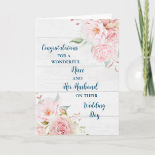 Niece and Her Husband Wedding Day Congratulations Card