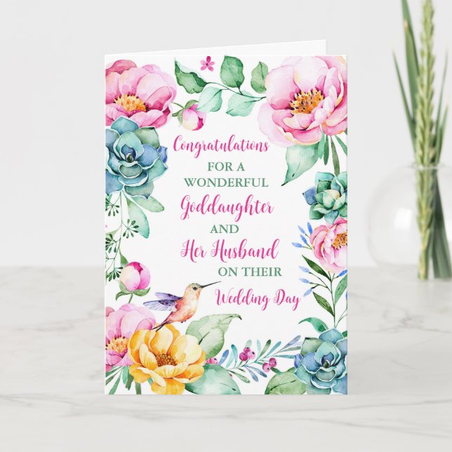 Niece and Her Husband Wedding Day Congratulations Card (Front)