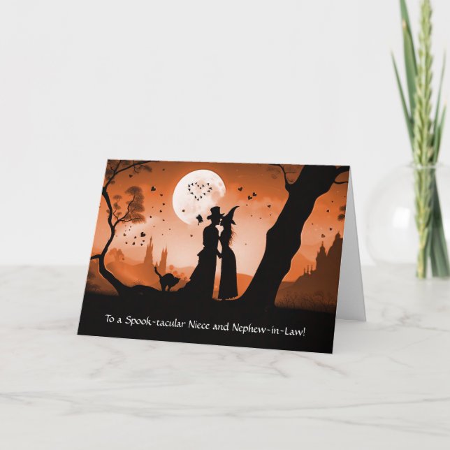 Niece and Nephew in Law Husband Halloween Cute  Card (Front)