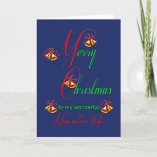 Niece and Wife Christmas Scrolls Holiday Card