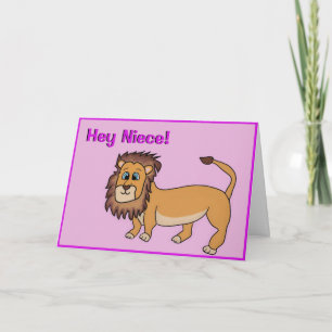 Niece Birthday Card - Cute Lion
