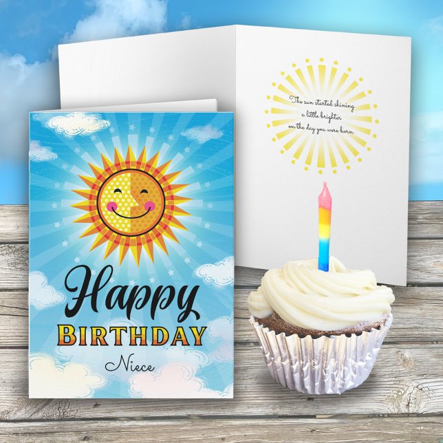 Niece Birthday Cute Sun Card (Creator Uploaded)