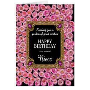 Niece Birthday Pink Daisies Cards