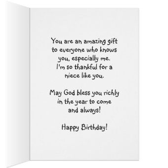 Niece Birthday, You're a Blessing | Zazzle