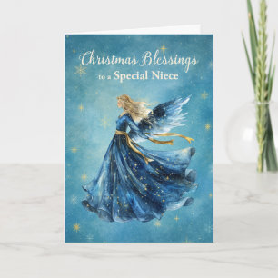 Niece Christmas Blessings Angel of Light Card