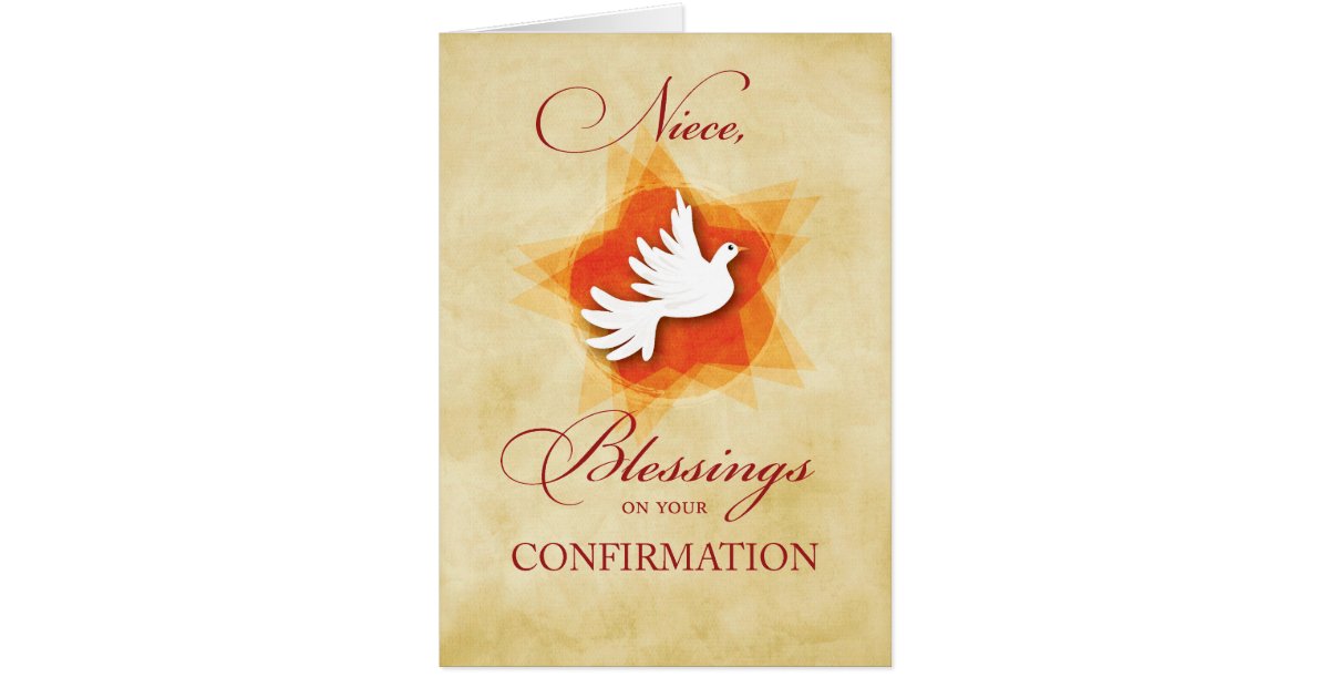 Niece, Confirmation Congratulations Blessings Dove Card Zazzle