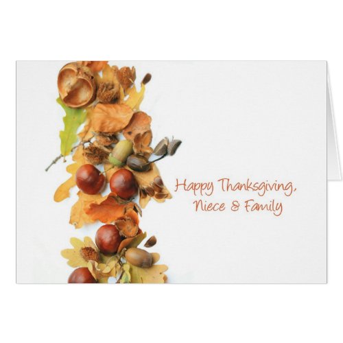 Niece  Family autumn border thanksgiving greeting