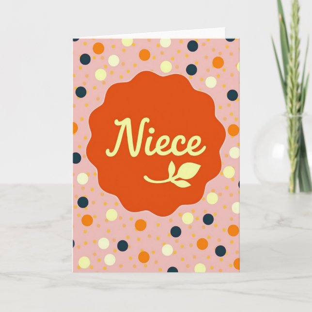 Niece Floral Art Card (Front)