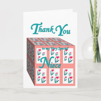 NIECE Flower Girl - THANK YOU with Heart Flowers