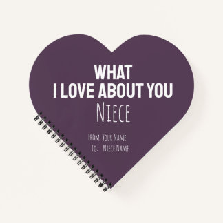 Niece Gifts Cute Kids Pink Hearts For Her Girl Notebook