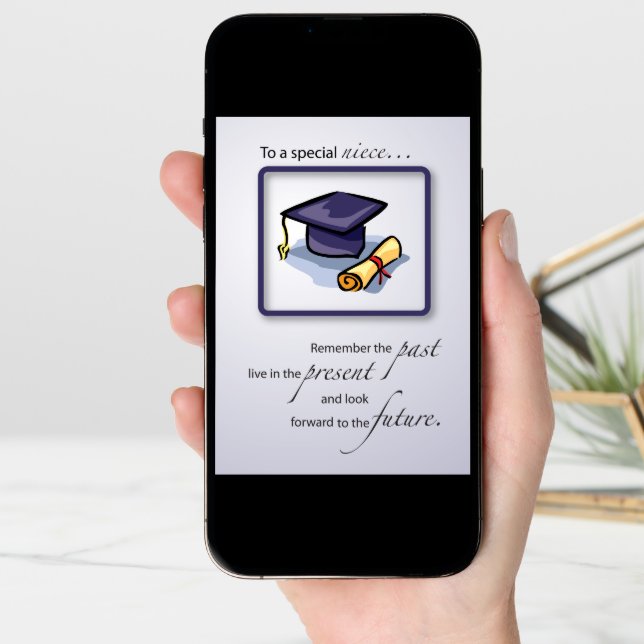 Niece, Graduation Congratulations Remember the Pas Card (Front Digital)