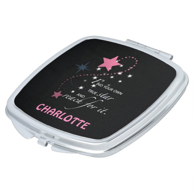 Niece Graduation Star, Custom Gift Makeup Mirror (Turned)