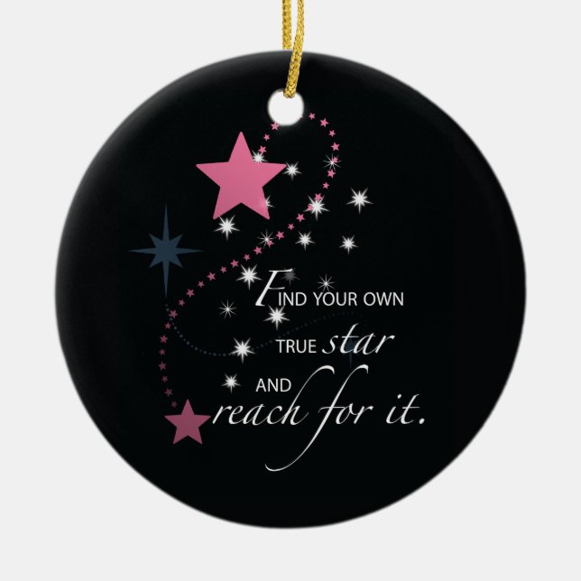 Niece Graduation Star, Gift, Custom Round Gifts Ceramic Ornament (Front)