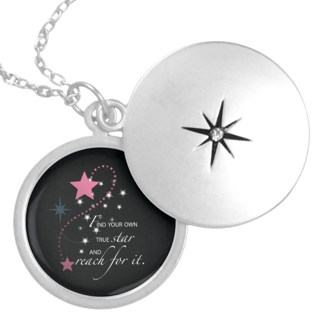 Niece Graduation Star, Gift, Custom Round Gifts Silver Plated Necklace (Front)