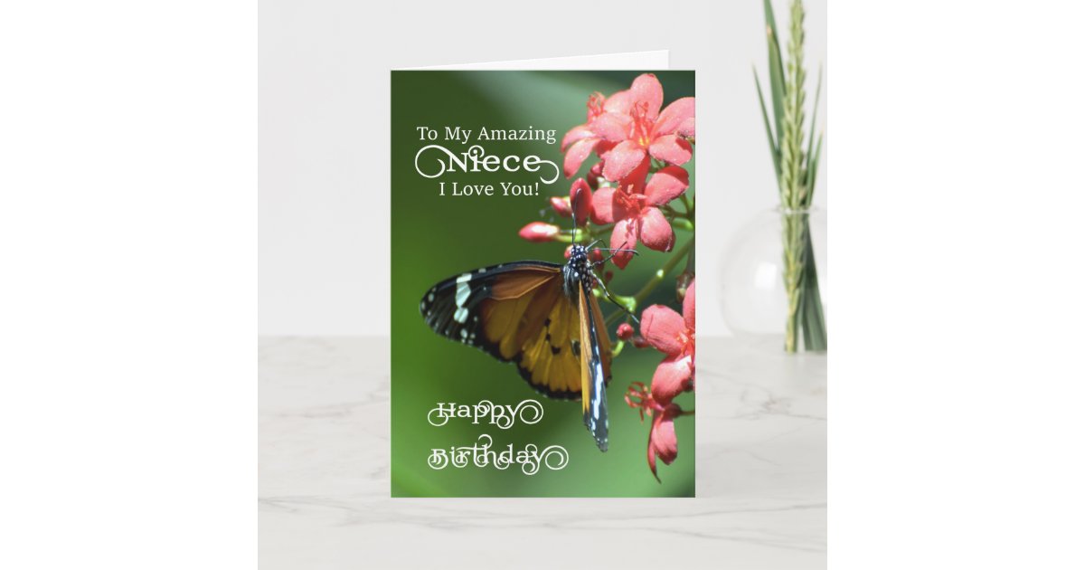 Niece / Happy Birthday - Butterfly Card | Zazzle.com