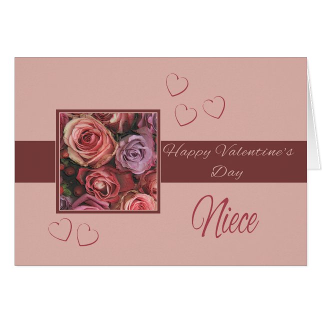 Niece  Happy Valentine's Day Roses (Front Horizontal)