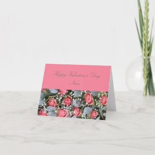 Niece Happy Valentine's Day Roses Holiday Card