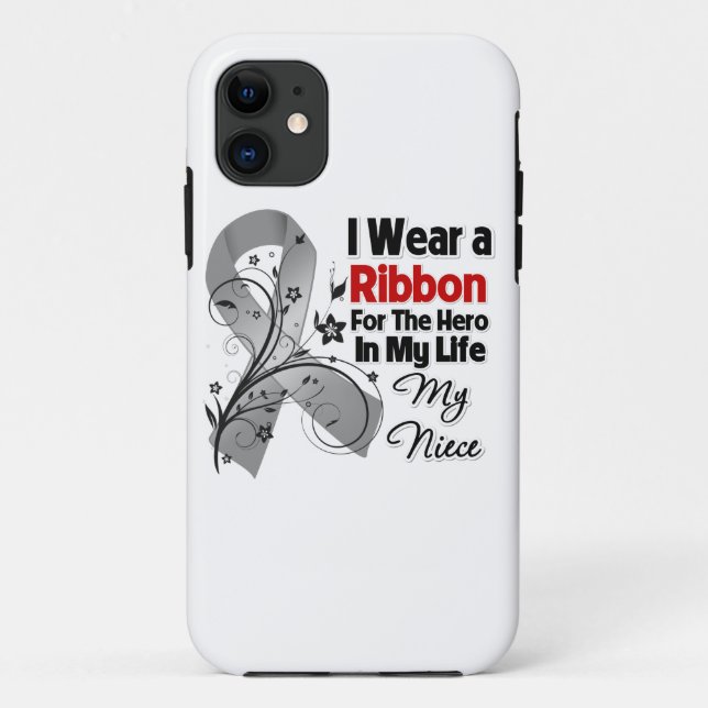 Niece Hero in My Life Brain Cancer Case-Mate iPhone Case (Back)