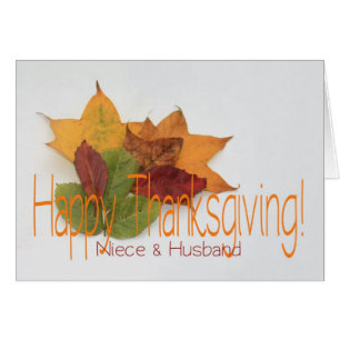 Niece & Husband thanksgiving foliage Cards