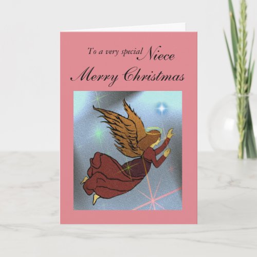 Niece  Merry Christmas _ Angel Holiday Card