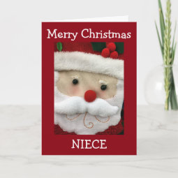 **NIECE** MERRY CHRISTMAS FROM SANTA HOLIDAY CARD | Zazzle