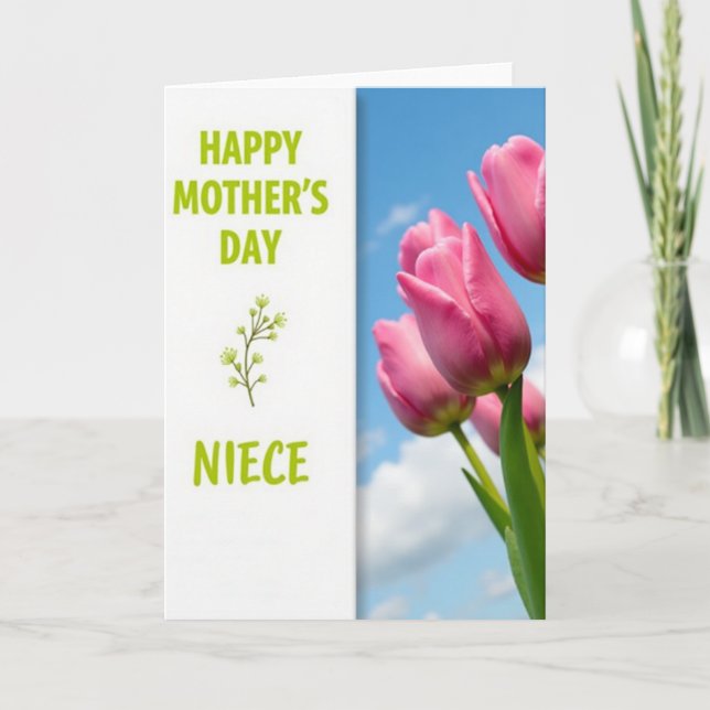 Niece Mothers Day Bouquet Card (Front)
