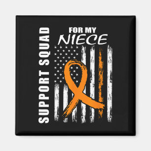 Niece Multiple Sclerosis Awareness Usa Flag Suppor Magnet