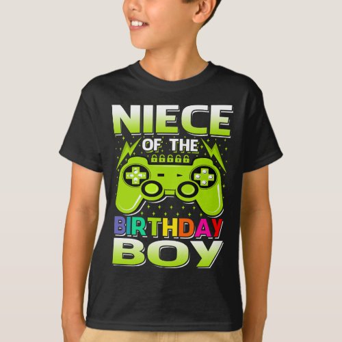 NIECE Of The Birthday Boy Matching Video Gamer Bir T_Shirt