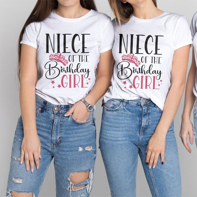 Niece of the Birthday Girl Squad Custom Matching T-Shirt (Creator Uploaded)