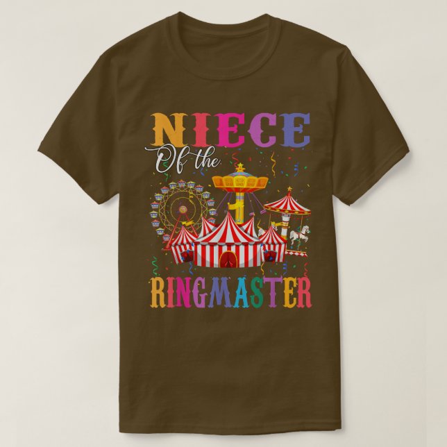Niece of the Birthday Ringmaster Boy Circus Birthd T-Shirt (Design Front)